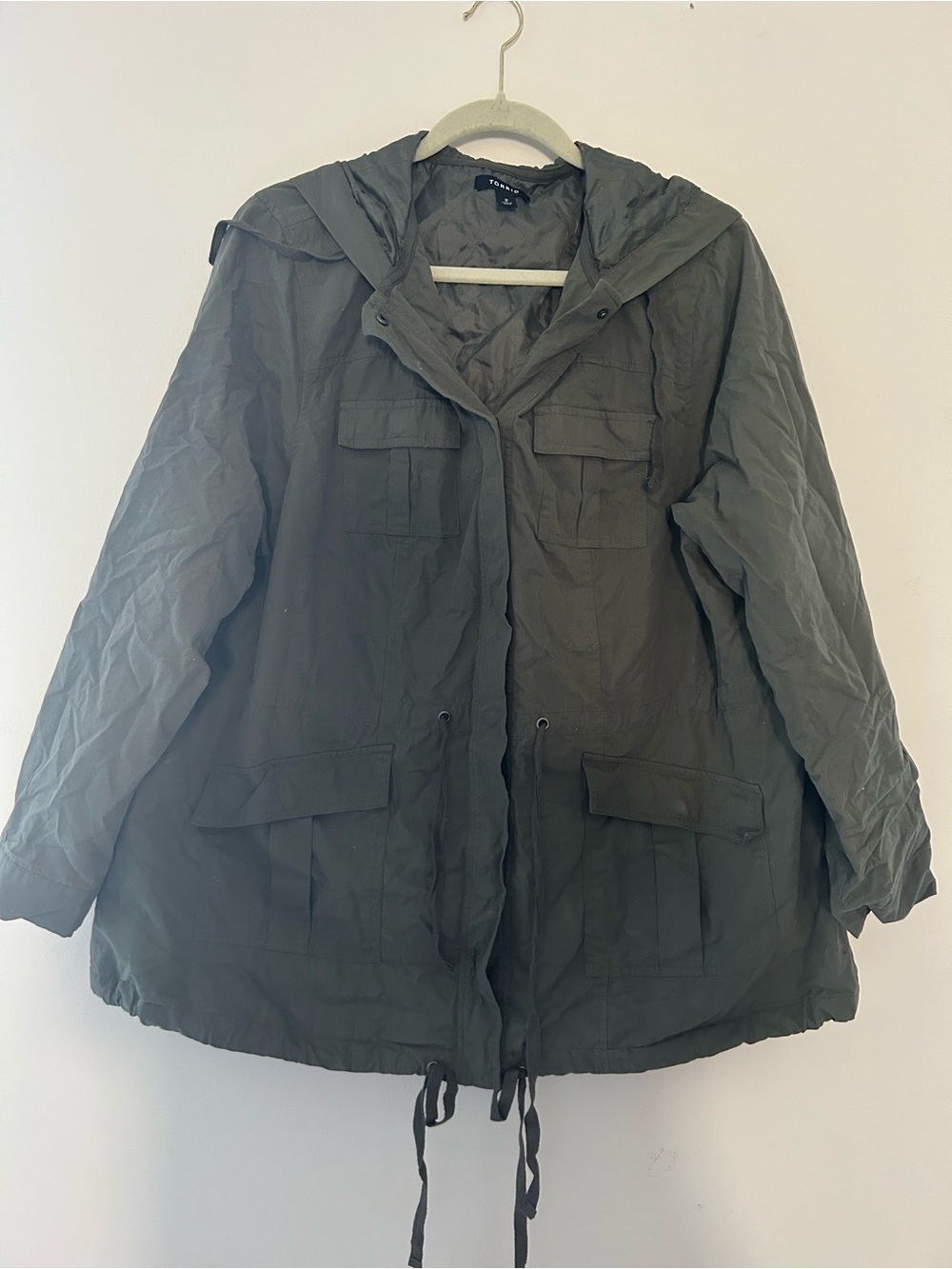 Torrid Women’s Size 2 Olive Green Quilted Hooded Jacket